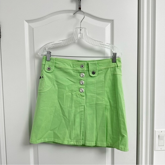 ✨ Dolce & Gabanna Lime Green Y2K Style Skirt - Picture 1 of 7